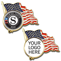 Flag Lapel Pins With Custom Logo